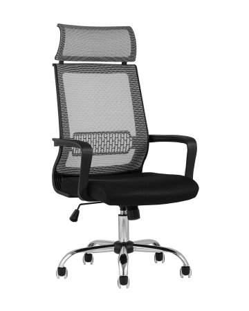 Кресло офисное TopChairs Style серое (Компьютерное кресло Style серый)