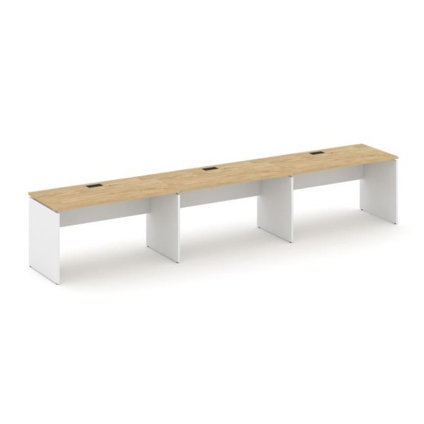 Рабочая станция 1 сторонняя SN-D.ORS-042 (3540х700х750) (Тиквуд Светлый/Белый)