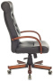 Кресло руководителя T-9928WALNUT/ECO черный эко.кожа крестов. металл/дерево