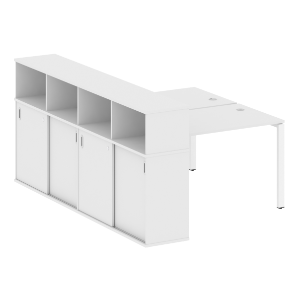 Рабочая станция с опорным шкафом-купе Metal System Style БП.РС-СШК-4.2 1610x2332x1098