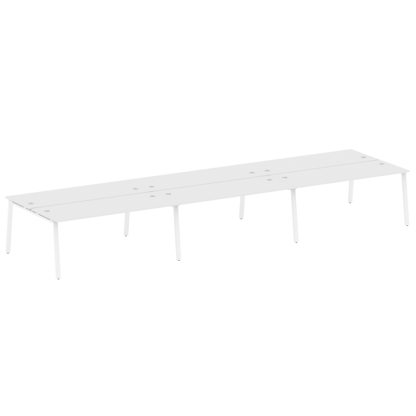 Рабочая станция на 6 рабочих места на А-образном м/к Metal System Style БА.СМ-6.5 5400x1475x750