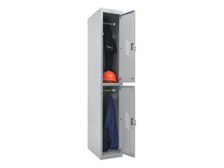 Шкаф для раздевалок ПРАКТИК усиленный ML 12-30 базовый модуль (LS-02) (Серый)