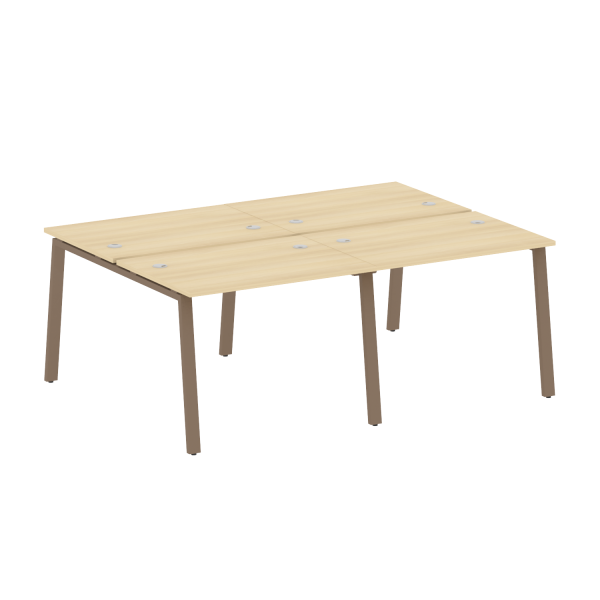 Рабочая станция на 4 рабочих места на А-образном м/к Metal System Style БА.СМ-4.1 2000x1475x750