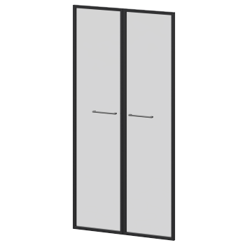 Фасады рамочные стеклянные Кортез KZF-48RS(Ч) 784x20x1564