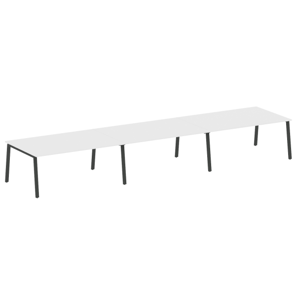 Стол для переговоров (3 столешницы) на А-образном м/к Metal System Style БА.ПРГ-3.5 5400x1235x750