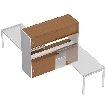 Тумба опорная 180 с ProSystem и надстройкой-купе Profiquadro КВ 2009 БВ 1800x604x1567