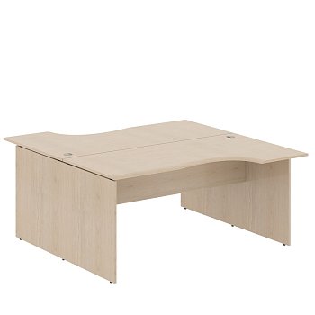 Рабочая станция из 2-х столов Wave W2CET 169.1 1600x1806x750