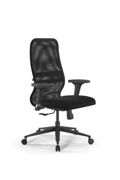 Кресло для руководителя Метта SynchroSit 8 B2-8D - X1+UMF(X1) /Uh00/Wh00/D02P(M20.B11.G19.W02) (Черный)