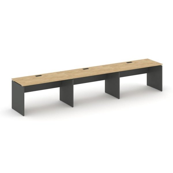 Рабочая станция 1 сторонняя SN-D.ORS-042 (3540х700х750) (Тиквуд Светлый/Антрацит)