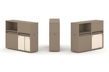 Тумба двойная + низкая надставка ES.NB.2N-20 (1500х410х1135)