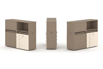 Тумба двойная + низкая надставка ES.NB.2N-15 (1500х410х1135)