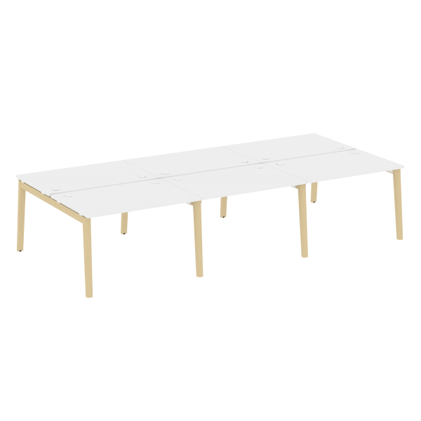 Рабочая станция на деревянных опорах Onix Wood OW.D.RS-6.2.8 3540x1635x750