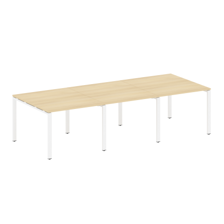Переговорный стол 3 столешницы Metal System Style БП.ПРГ-3.1 3000x1235x750