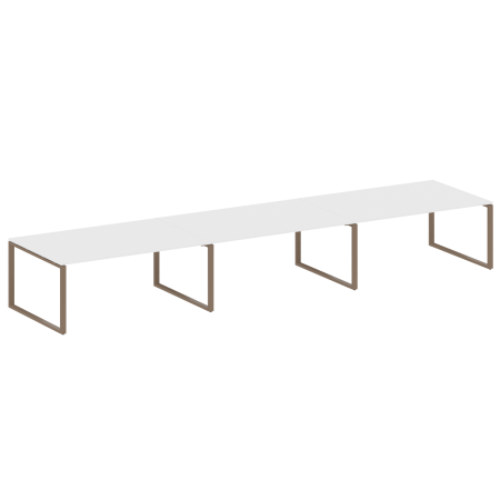 Переговорный стол 3 столешницы Metal System Style БО.ПРГ-3.5 5400x1235x750