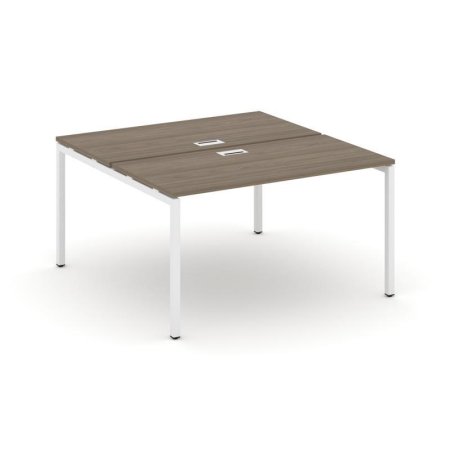 Рабочая станция 2-х сторонняя SN-4P.DRS-013 (1380х1432х750) (Вяз Благородный/Металл Белый)