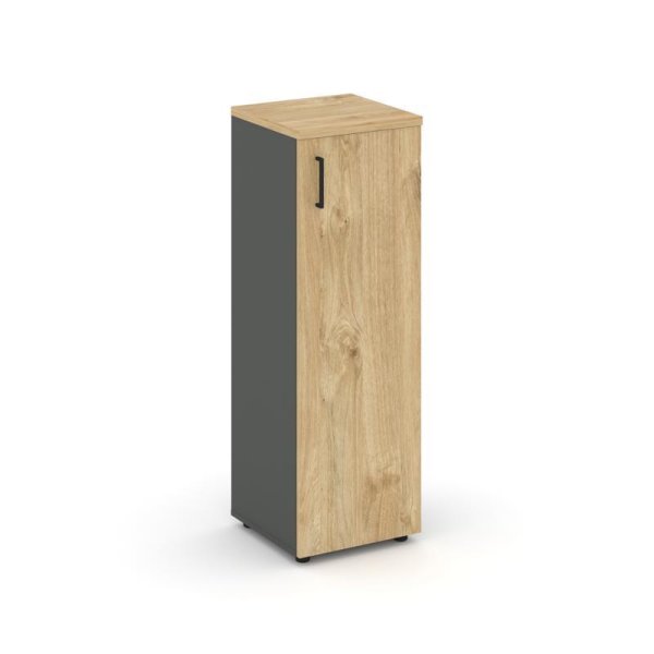 Шкаф средний узкий SN.STU.E-204(R) (400х400х1203) (Антрацит/Тиквуд Светлый)