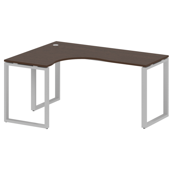 Стол криволинейный левый Metal System Style БО.СА-4 Л 1600x1200x750 (Венге Цаво/Серый металл)