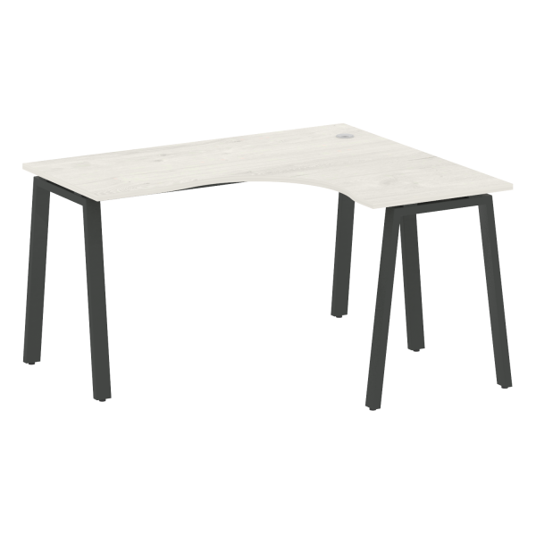 Стол криволинейный правый Metal System Style БА.СА-3 Пр 1400x1200x750 (Дуб Наварра/Антрацит металл)