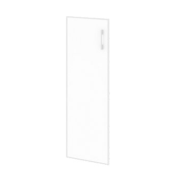 Дверь стеклянная белая левое в раме среднее Lacobel LT.S-2 R (L) White