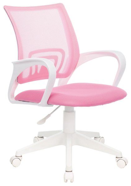 Кресло CH-W695NLT розовый TW-06A TW-13A сетка/ткань крестов. пластик пластик белый (Розовый)