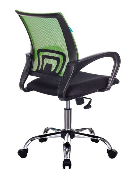 Кресло CH-695NSL салатовый TW-03A сиденье черный TW-11 сетка/ткань крестов. металл хром