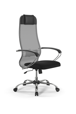 Кресло для руководителя Метта Sit 10 B1-180K - X2+UMF(X1) /Um00/Wh00/K1cL(M09.B21.G20.W01) (Темно-серый | Черный)