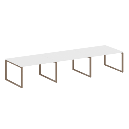 Переговорный стол 3 столешницы Metal System Style БО.ПРГ-3.3 4200x1235x750